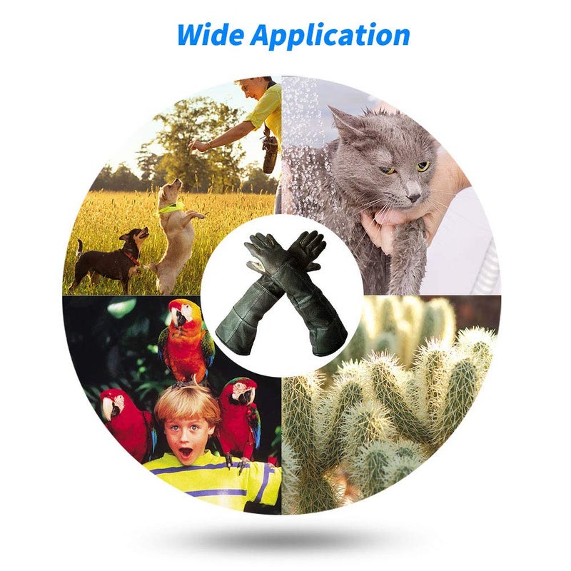 YBB Waterproof Animal Handling Gloves, Anti-Scratch/Bite Protective Long Gloves for Pet Cat Bathing Dog Bird(S) - Image 4